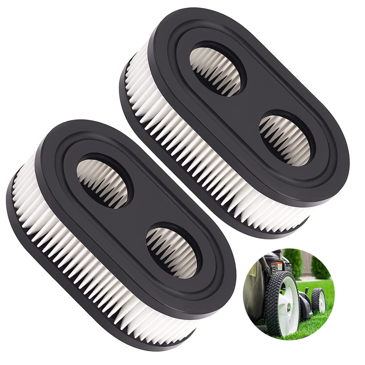 Yojor 593260 air filter front view helps block debris entering the engine.