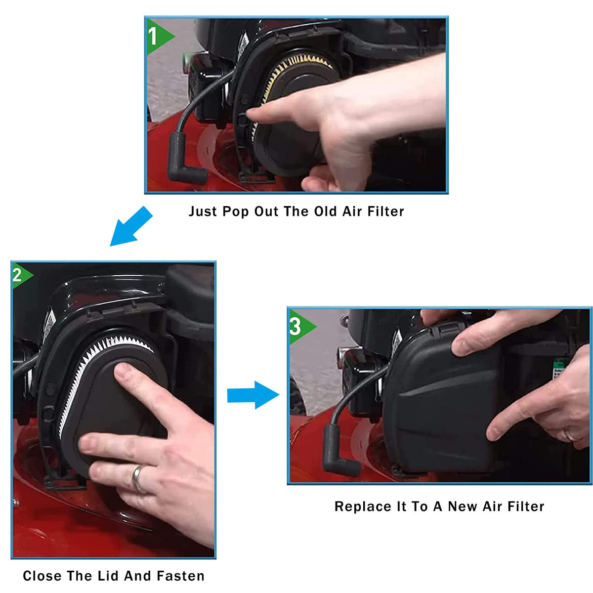 Yojor 593260 fitment chart image confirms compatible mower models.