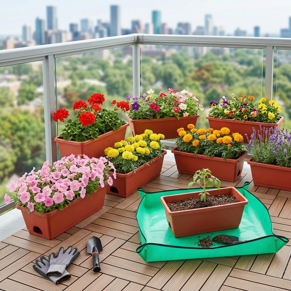 Yokodaza weather-resistant plastic resists fading and cracking in sun or rain.