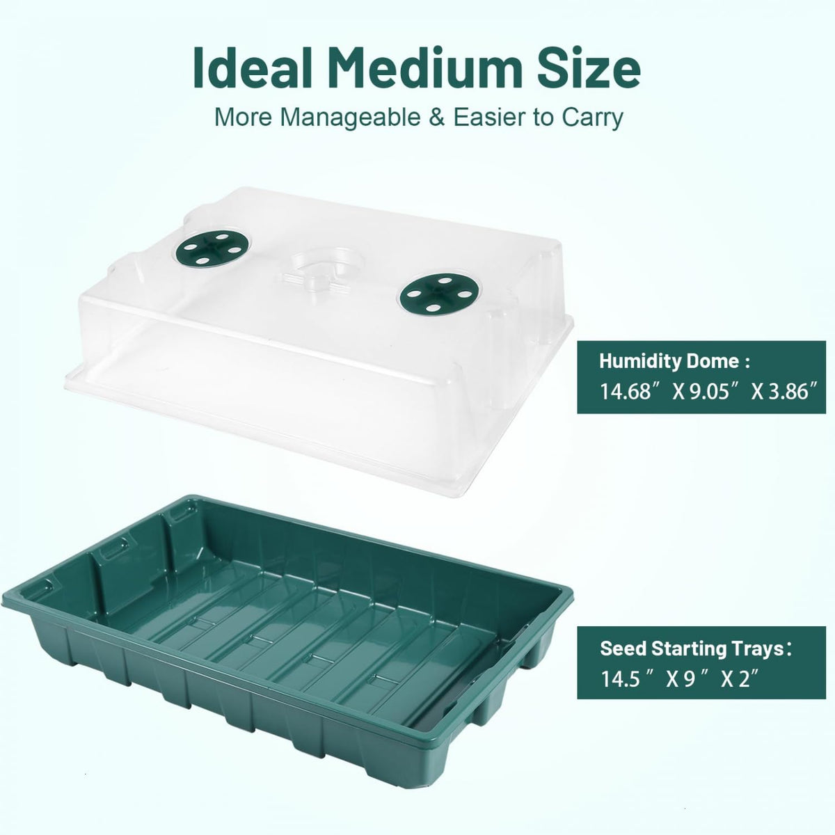 YoleShy thickened plastic tray for durable, reusable indoor gardening use.