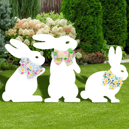 YoleShy Easter yard stake set outdoors, weatherproof and easy to install.