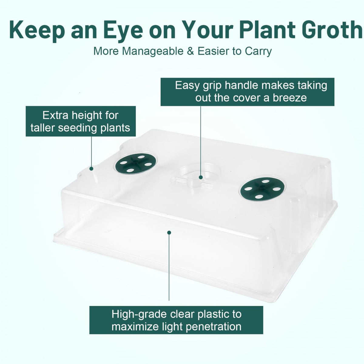 YoleShy reusable trays support seedling propagation and microgreens.