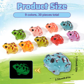 Yolev Luminous Frogs glow in the dark miniatures for garden and shelf displays