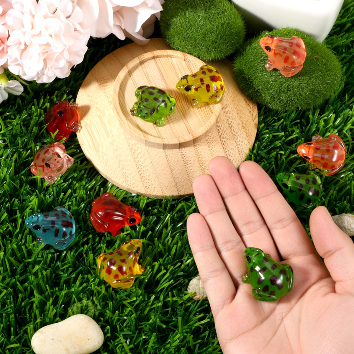 Yolev Luminous Frogs terrarium decor for moss landscapes and crafts