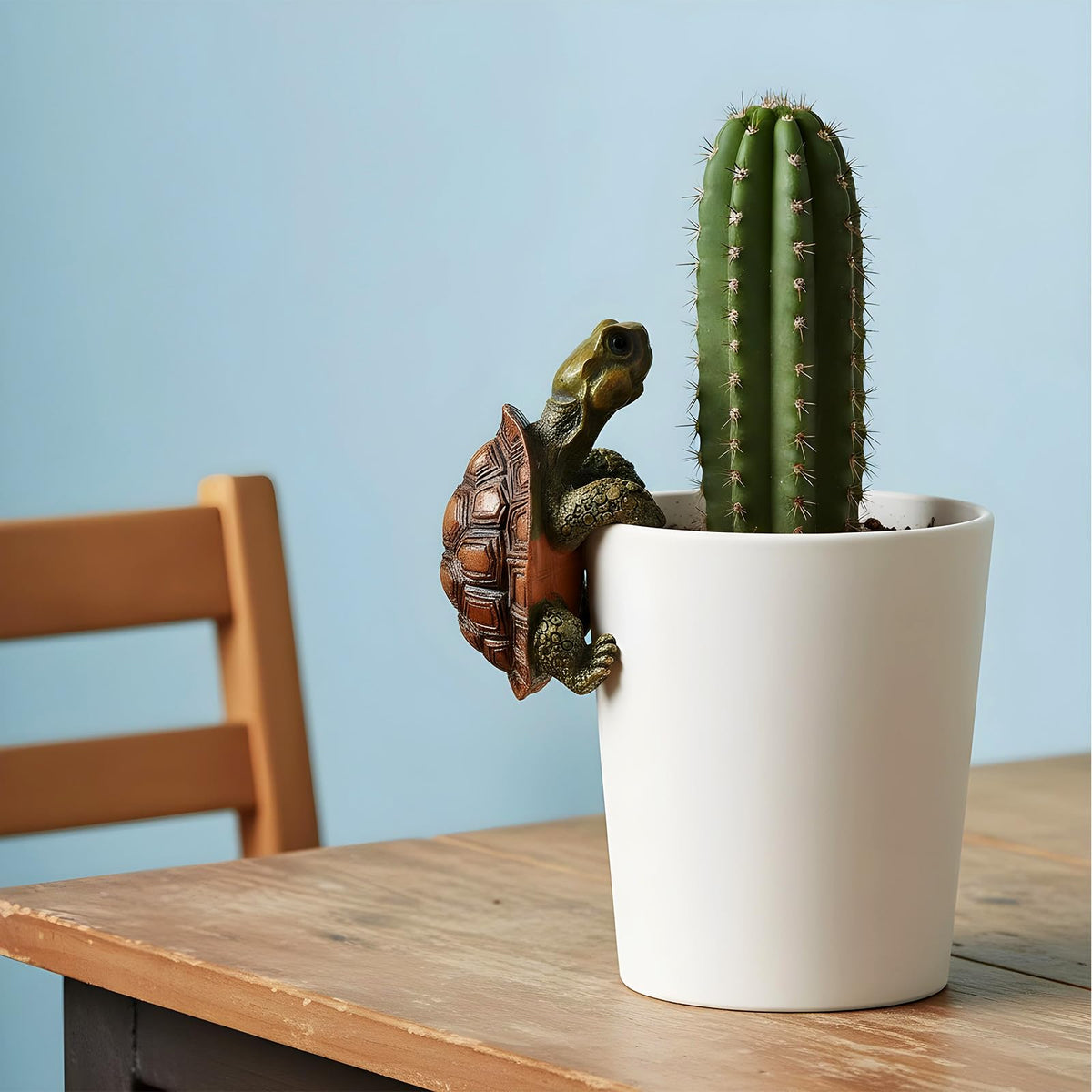 Yolev planter decoration turtle-green adds durable, weather-resistant charm to outdoor pots.
