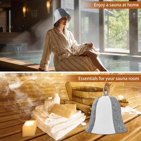 Yolev sauna hat travel loop design for easy storage and on-the-go use.