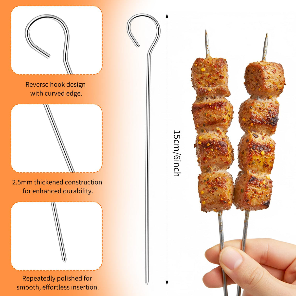 Yolev skewers with storage box keep tools organized after grilling