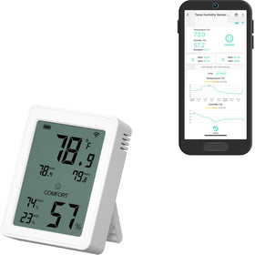 YoLink YS8023 with LCD display showing comfort level for quick room checks