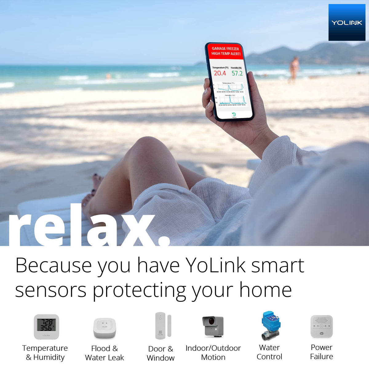 YoLink app QR setup accelerates quick device pairing and onboarding.