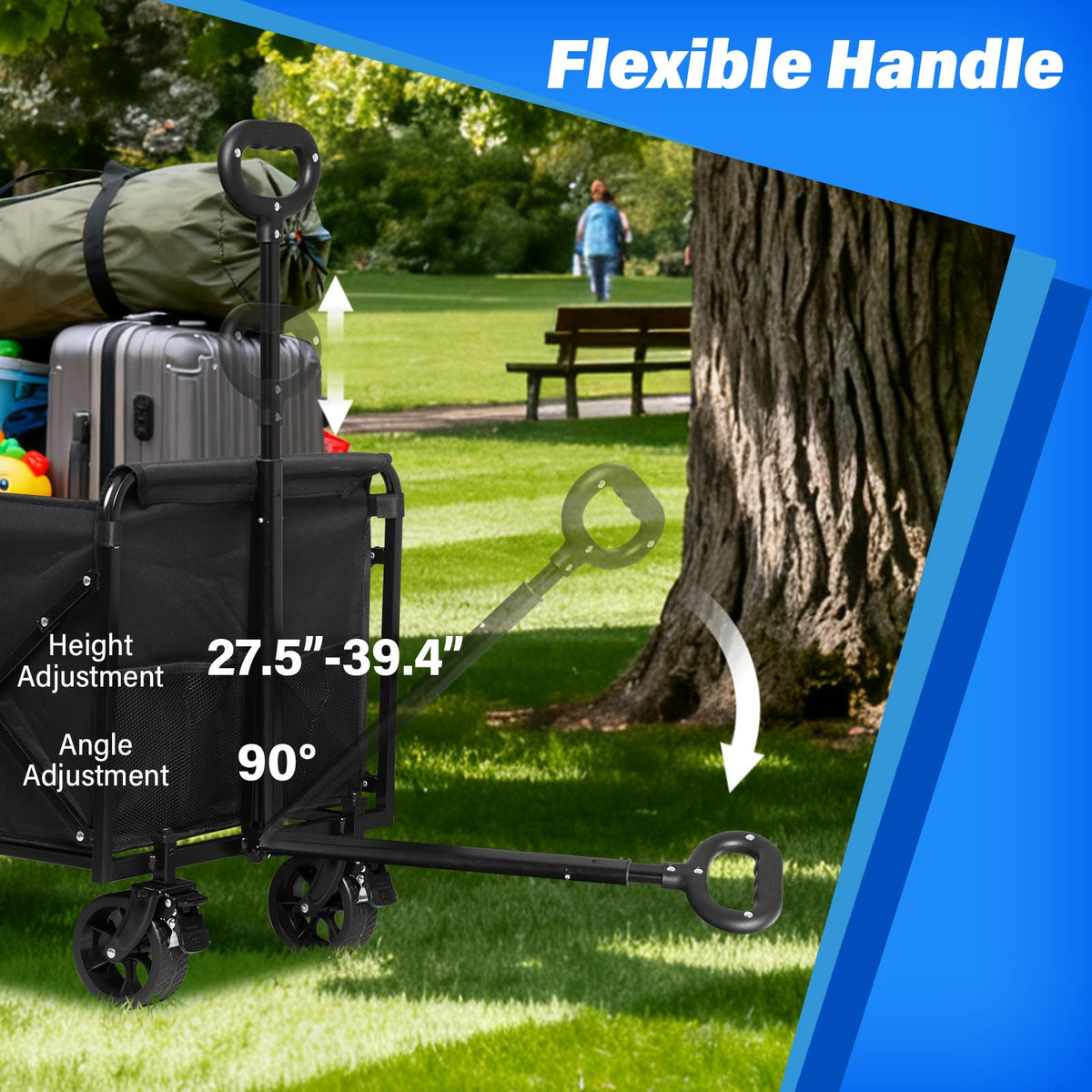 Yollber portable wagon makes tailgates and shopping trips more convenient.