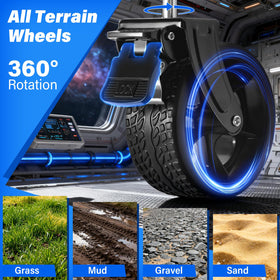Yollber reinforced steel frame provides stable, heavy-duty hauling.