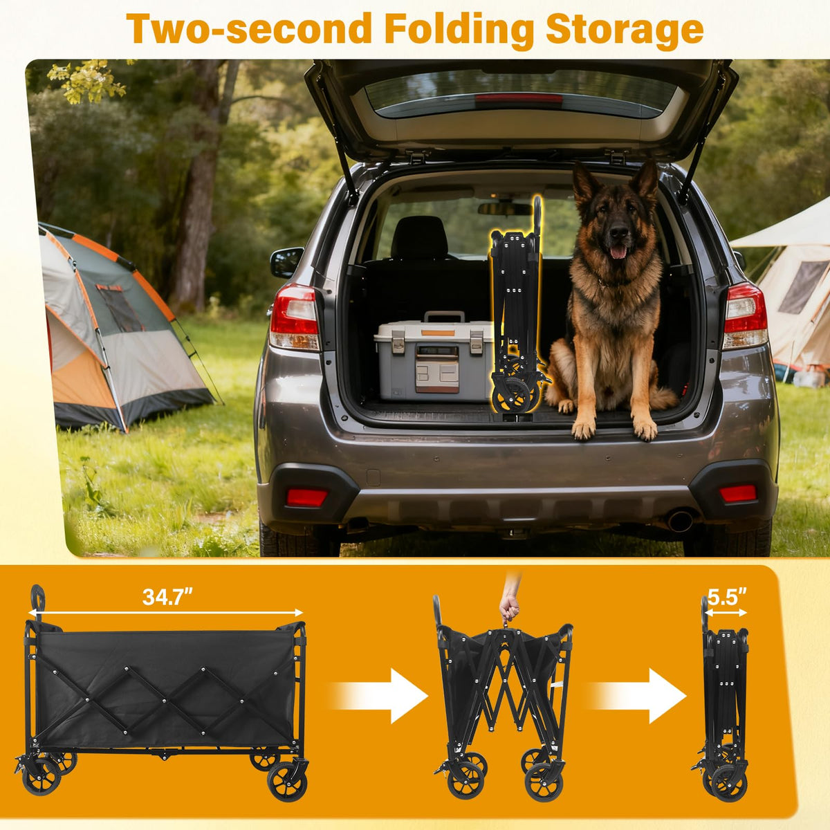 Yollber wagon suited for home, work, and outdoor tasks.