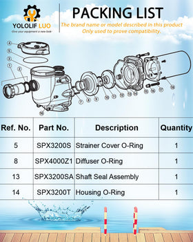 YOLOLIF LUO SPXHKIT100 Diffuser O-Ring supports leak prevention during operation.