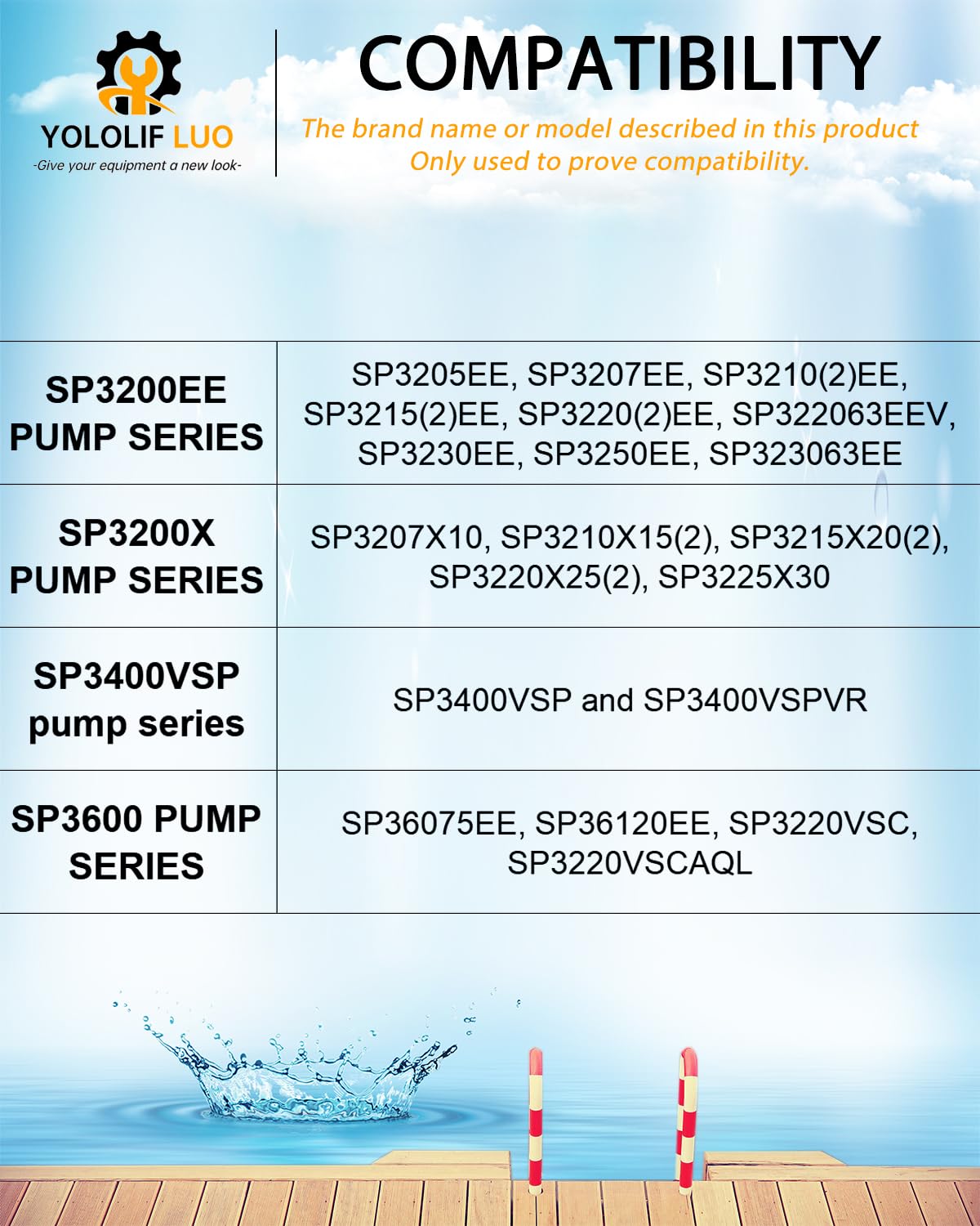 YOLOLIF LUO SPXHKIT100 Shaft Seal Assembly ensures smooth pump flow.
