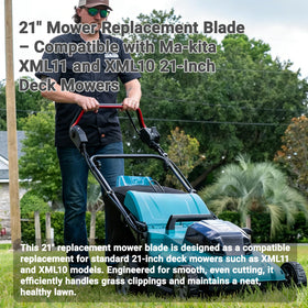 Yolvvetrx 3-in-1 blade in mulching mode for versatile lawn care.