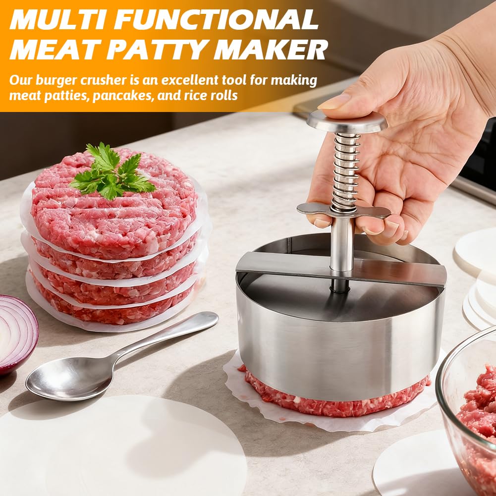 Yonderfume burger press 50 parchment papers protect surfaces and ensure easy release.