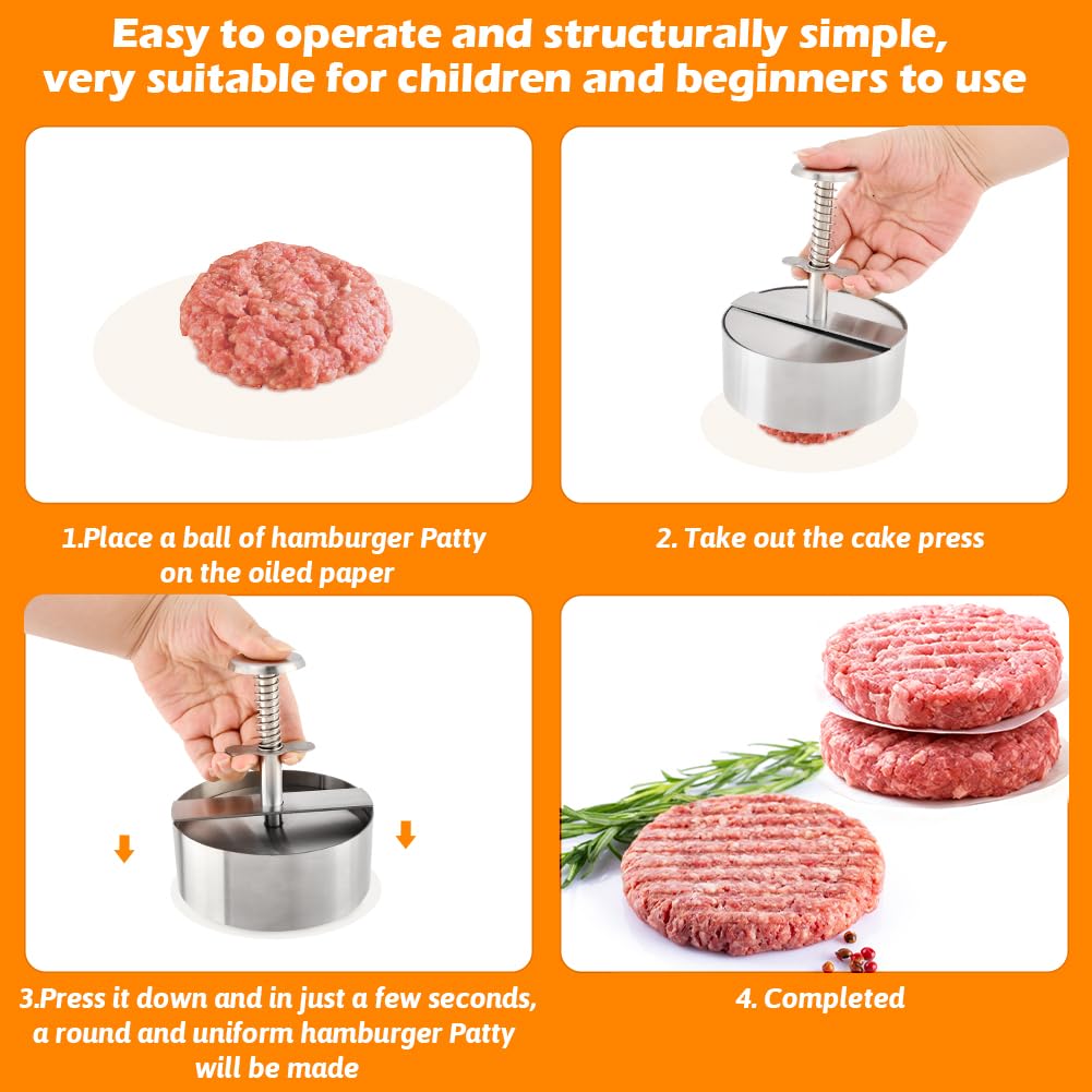 Yonderfume burger press is dishwasher safe for quick cleanup.