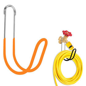 Yoniccal garden hose holder wall mount in red keeps hoses off the ground