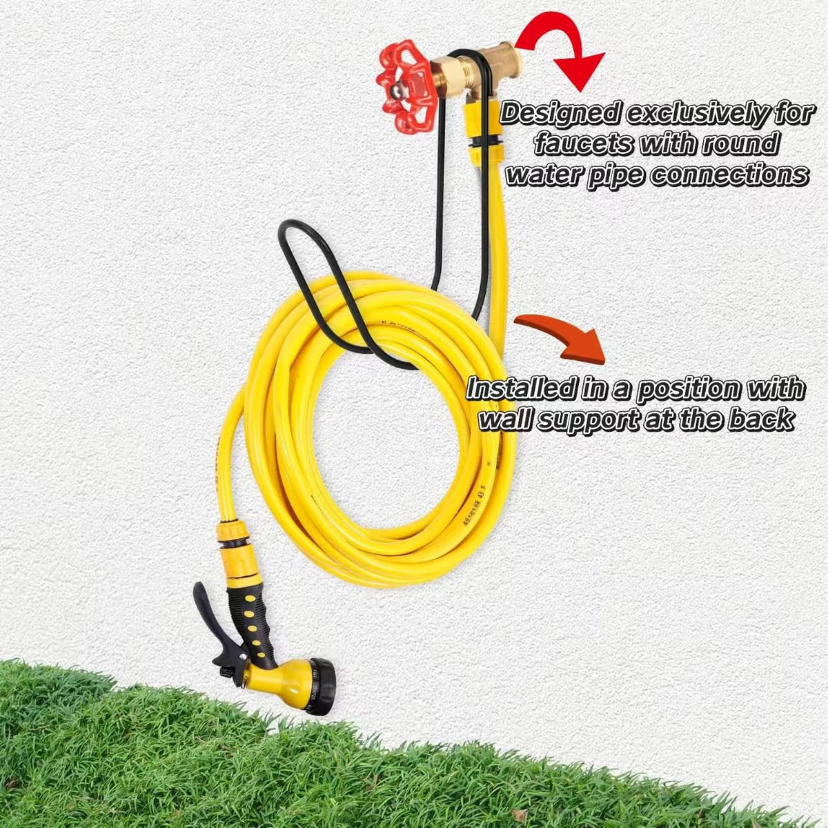 Yoniccal holds up to a 50-foot garden hose.