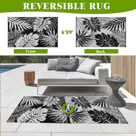 Yonile outdoor rug 6x9 ft waterproof and dustproof for outdoor use.