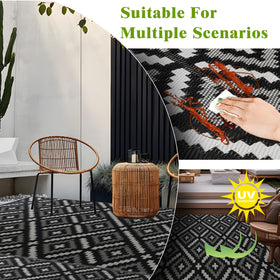 YONILE outdoor rug safe for kids and pets during family time