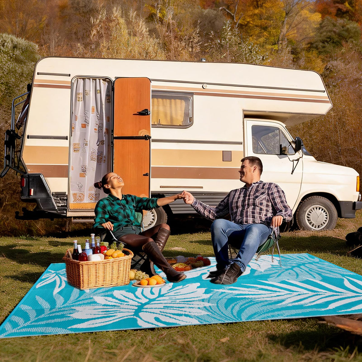 YONILE outdoor rug demonstrates indoor-outdoor versatility for patios and living rooms.