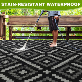 YONILE outdoor rug reversible design for versatile décor