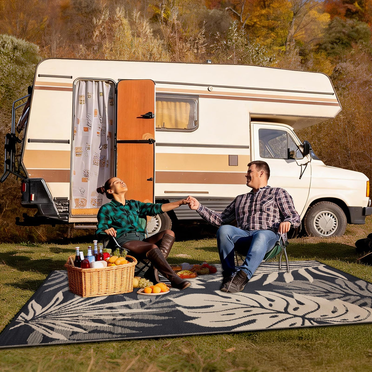 Reversible design offers two styles for patios or living rooms
