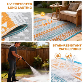 Yonile rug is waterproof and dustproof for wet or dusty outdoor conditions.