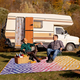 YONILE waterproof and fade-resistant mat stays vibrant after sun, rain, and dust.