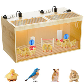 YonooQ Brooder with 75W lamps setup for adjustable heat