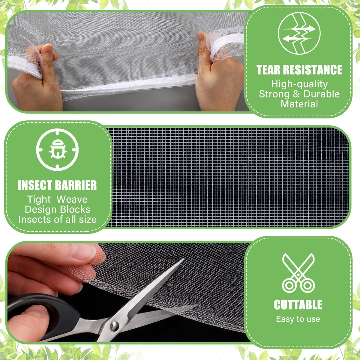 Yoojahow easy-install netting unfolds and secures quickly for protection