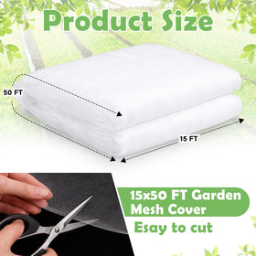 Yoojahow extra-large white netting covers large beds in one piece