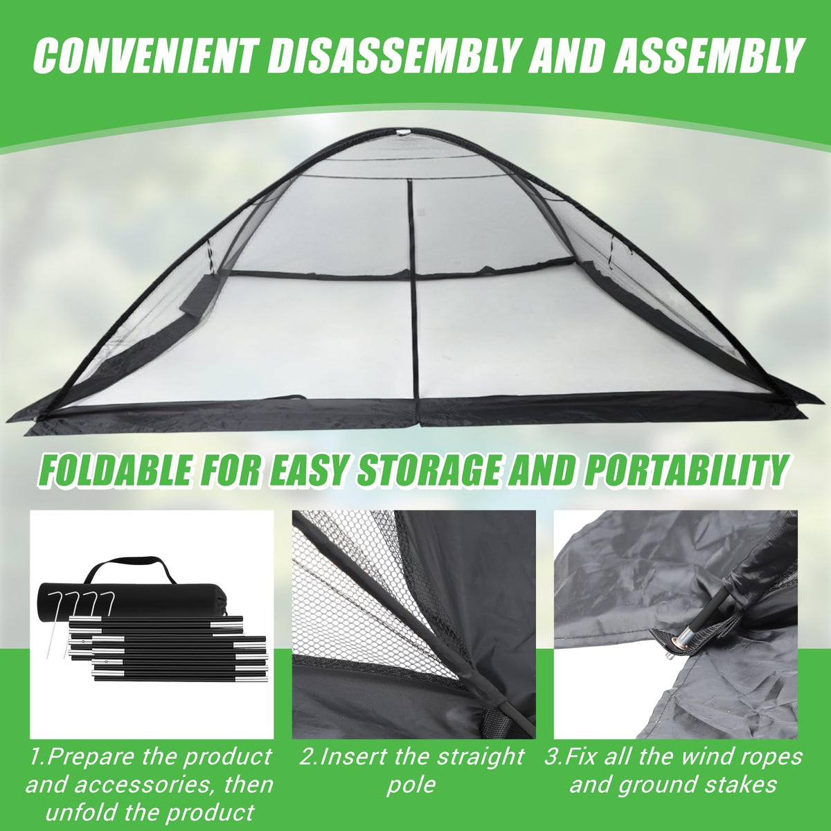 Yoojahow pond cover dome net 8x10 with zipper access for convenient entry.