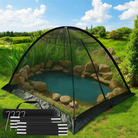 Yoojahow pond cover dome net assembly shows quick setup for protection and easy access