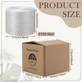 Yoojahow white garden twine close-up highlighting smooth texture for gentle tying