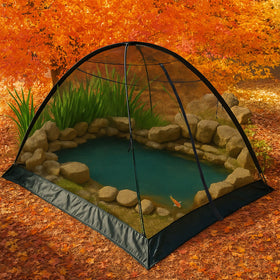 Yoojahow zipper access entry demonstrates convenient access to trim plants or feed fish