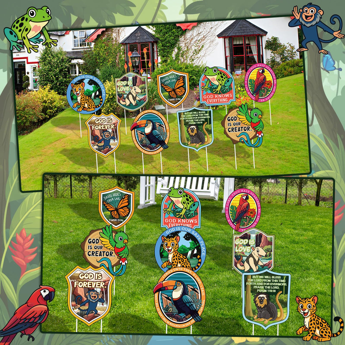 Yookeer outdoor signs are weather resistant and ideal for seasonal use