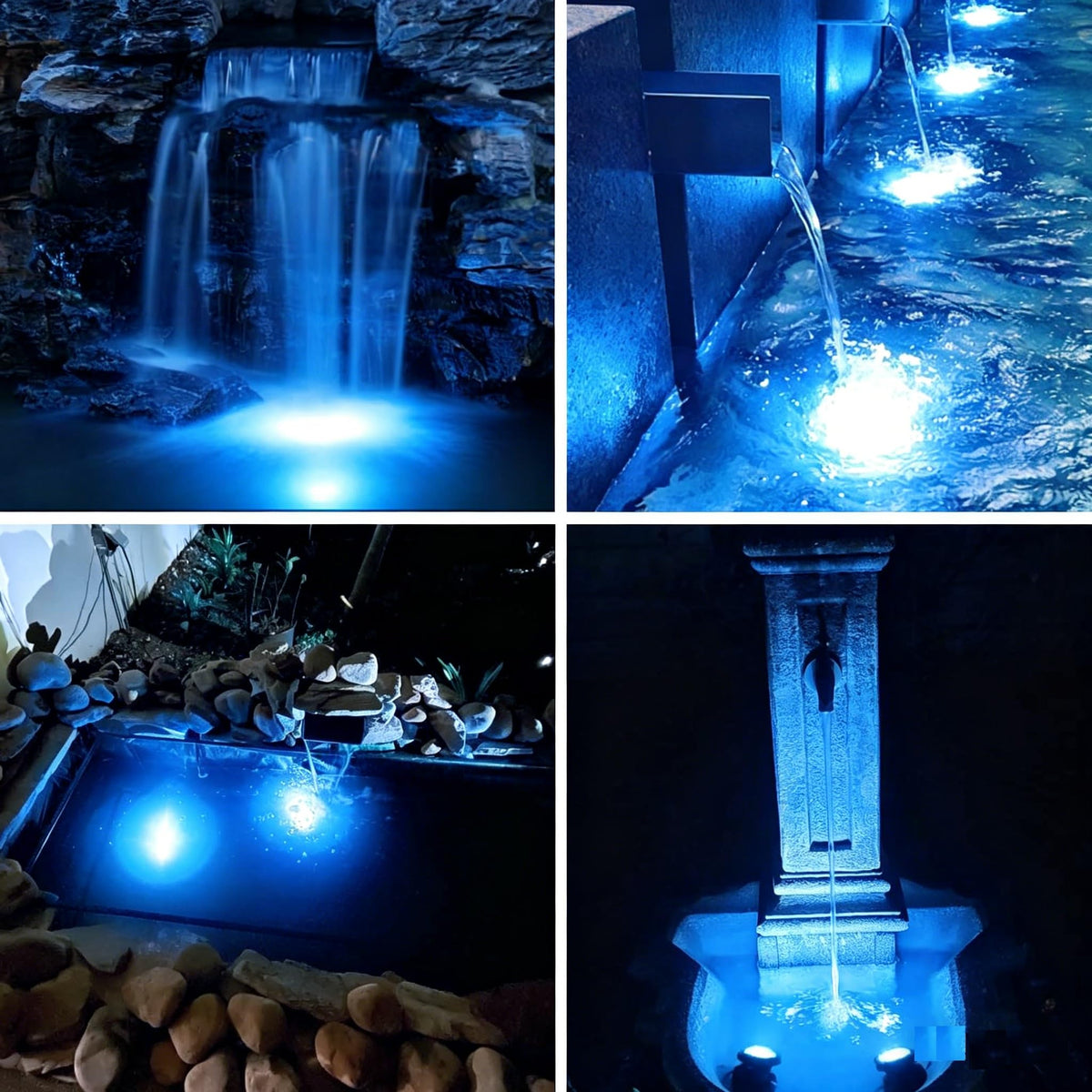 Yoosuml two-pack pond lights enhance water features with safe low voltage.