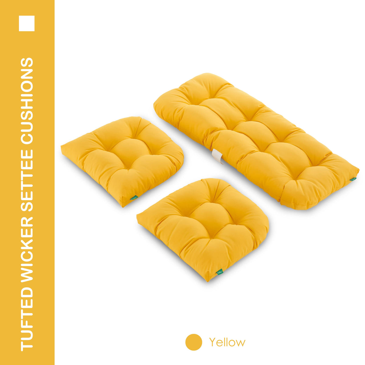 YOOZEKU U shape cushion in yellow ideal for versatile outdoor furniture use.