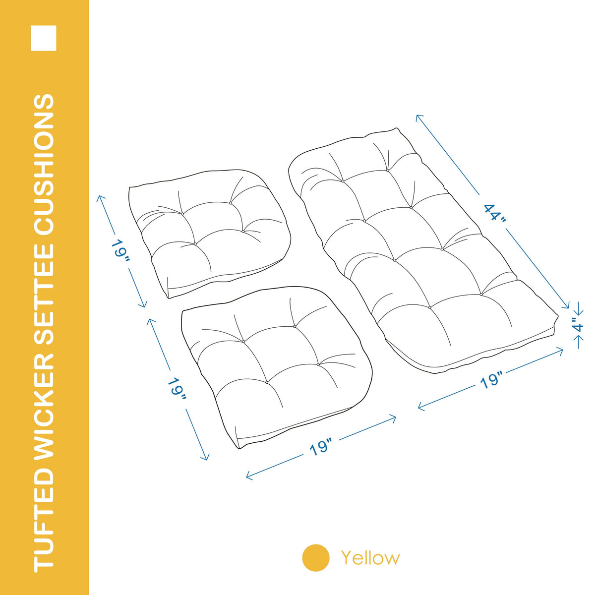 YOOZEKU U shape cushion in yellow with reinforced stitching for lasting shape.