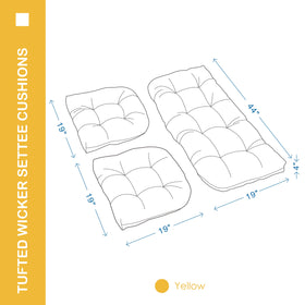 YOOZEKU U shape cushion in yellow with reinforced stitching for lasting shape.