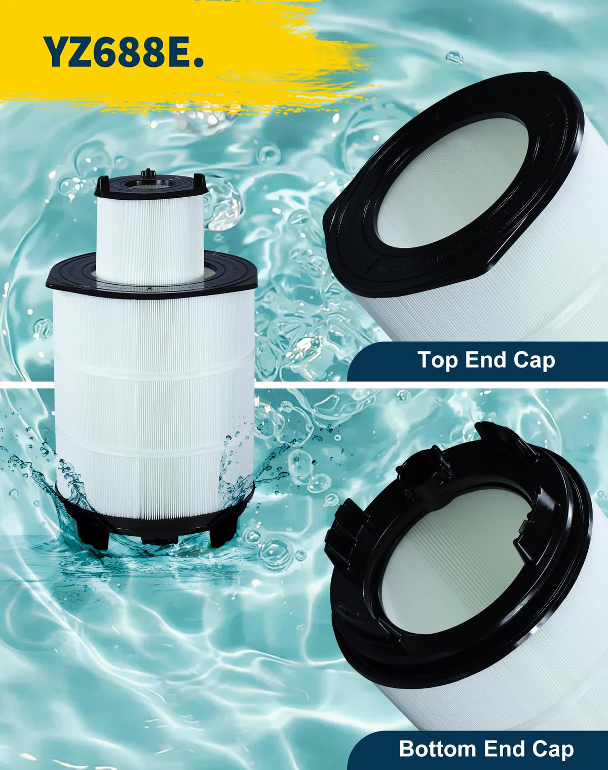 Yoozell 300-sq-ft filter area delivers robust coverage for larger pools.