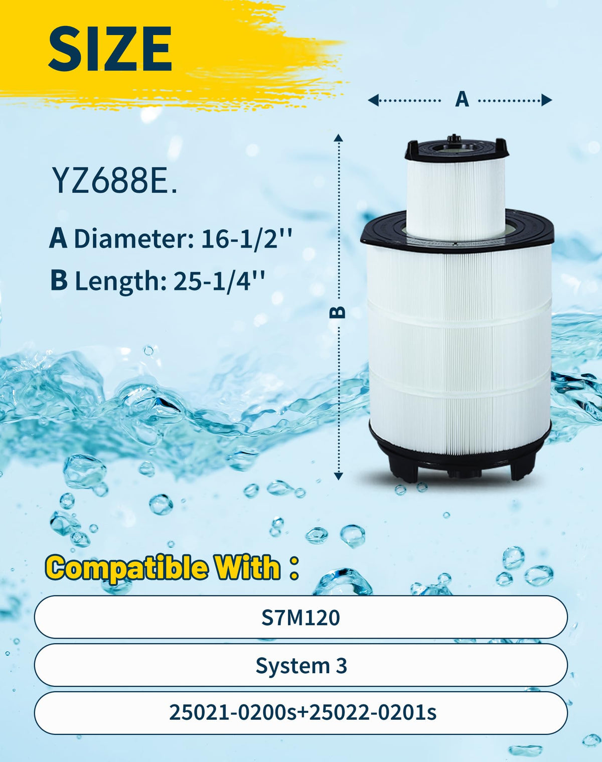 Yoozell System 3 S7M120 with trilobal fabric filtration for deeper capture.