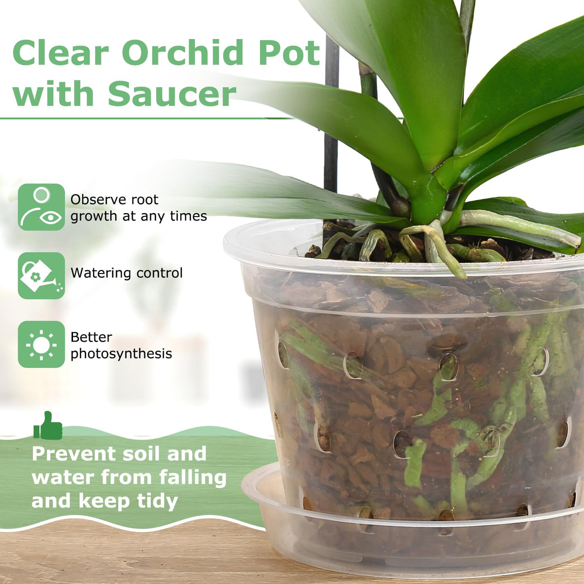 YOPIKUU saucer set keeps surfaces clean and pots stable.