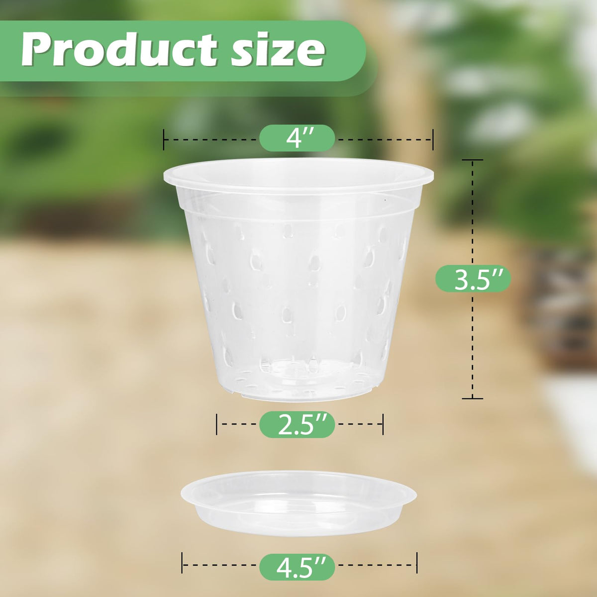YOPIKUU Orchid Pot features ventilation holes for better air flow
