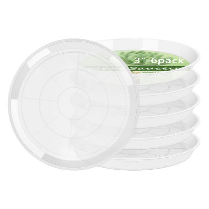 YOPIKUU plant saucer 3-inch clear; monitor water levels and protect surfaces.