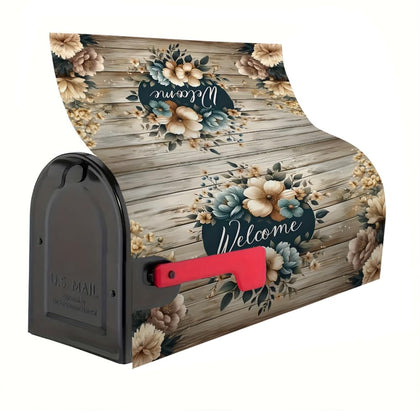 YOPINCO Welcome Mailbox Cover front view boosts curb appeal.