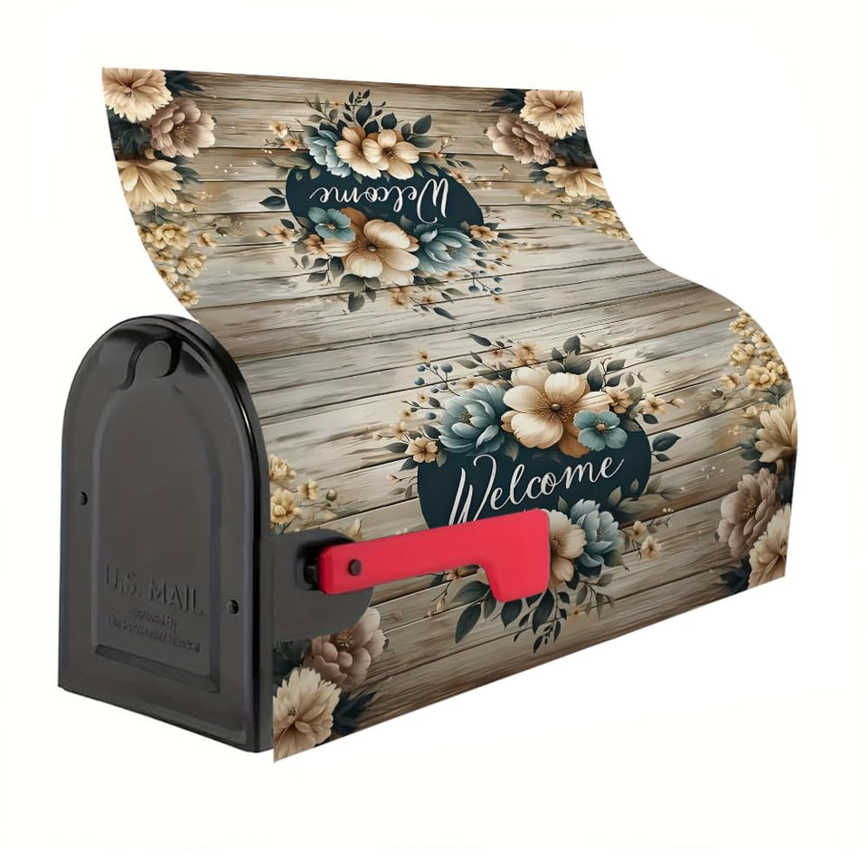 YOPINCO Welcome Mailbox Cover front view boosts curb appeal.