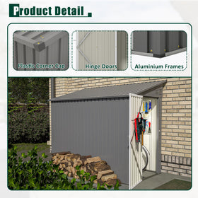 YOPTO garden shed in backyard, reliable outdoor storage.